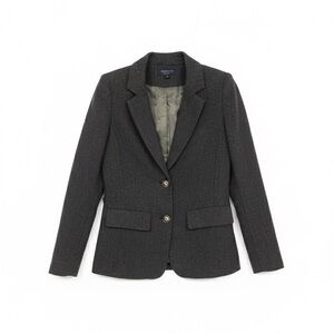 Current Air Anthropologie Gray Tweed Fitted Blazer | Size XS | Wool Blend